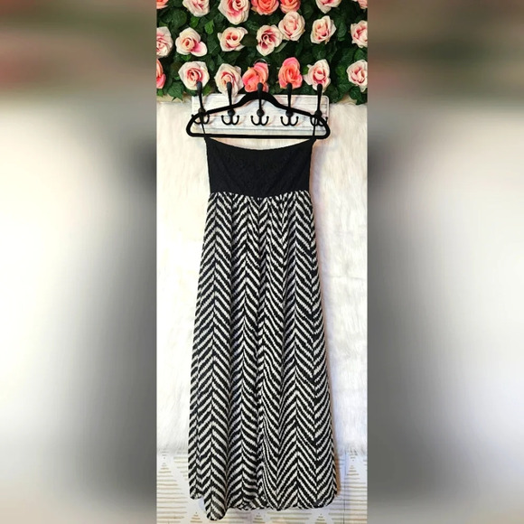 Cantata Classic Strapless Lace Bodice Midi Dress - Picture 5 of 7